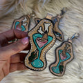 Tooled Martini Keychain Charm