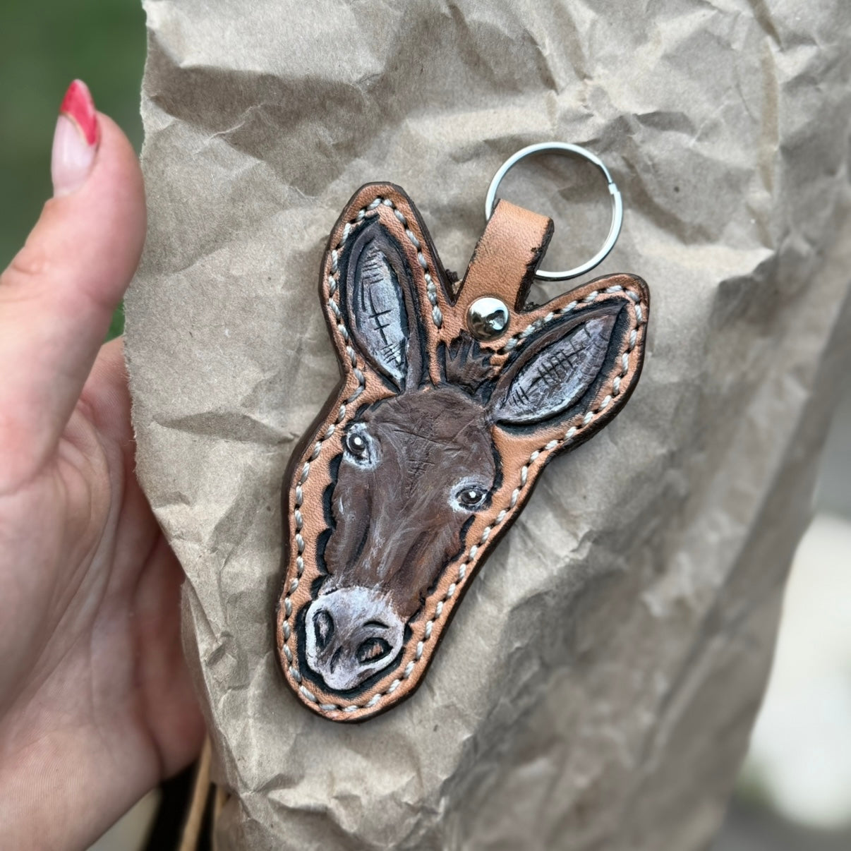 Hand Painted Pet Keychain
